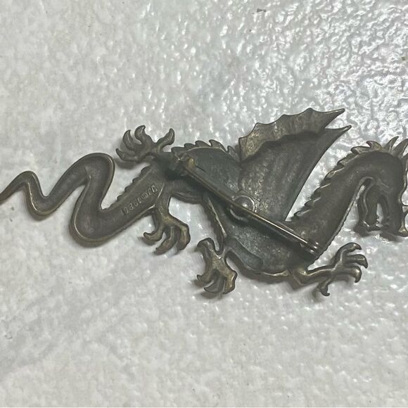 Vintage 1986 JJ Dragon Brooch - Picture 2 of 2